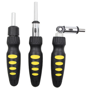 螺丝刀手柄 加长三方向多功能棘轮螺丝刀批头把手 六角6.35mm 1/4