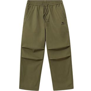 骆驼男装伞兵裤男2025秋季户外加绒软壳裤直筒宽松休闲长裤子