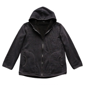 女加绒加厚外套宽松拉链连帽上衣