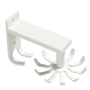 厨房旋转挂钩壁挂式置物架收纳各种神器锅铲勺子铲子免打孔架子