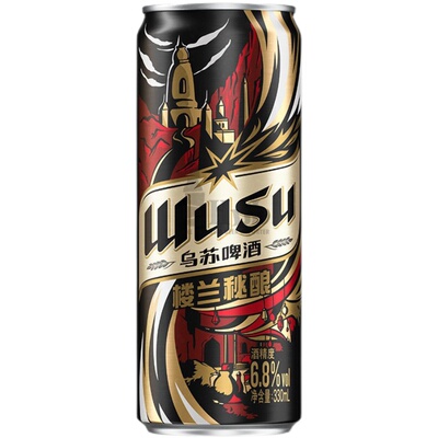 新疆大红乌苏啤酒楼兰秘酿500ml*12罐装高度烈性精酿嘉士伯大合集
