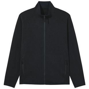 热风男士开衫卫衣2025年秋季新款拉链卫衣轻薄外套立领内搭打底衫