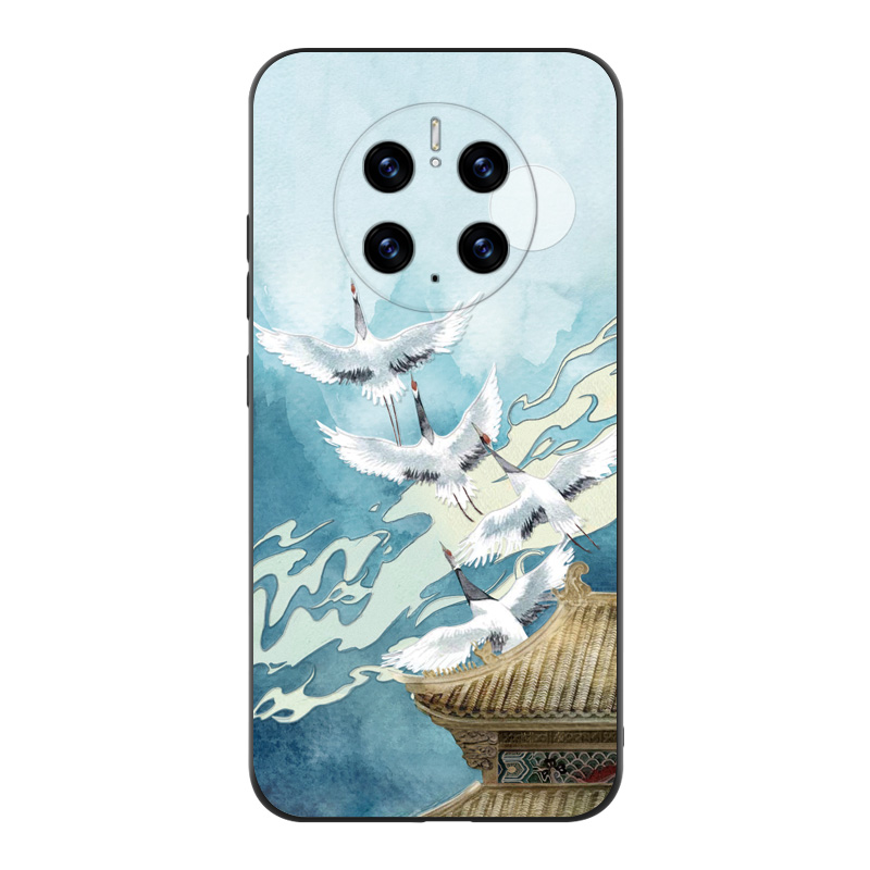 适用华为mate50手机壳mate50pro保护套Mate50RS保时捷全包防摔50E硅胶软壳mate60pro+超薄磨砂中国风浮雕定制