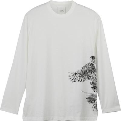 Y-3/Y3山本耀司春季情侣宽松印花运动休闲长袖T恤IX0404