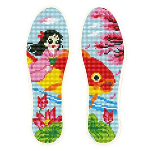 十字绣鞋垫新款2025年吸汗防臭配线补线半成品男女夏天加厚卡通