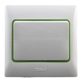 TJ天基开关插座面板 雅致系列 一开多控/中途开关 带荧光K277-FL