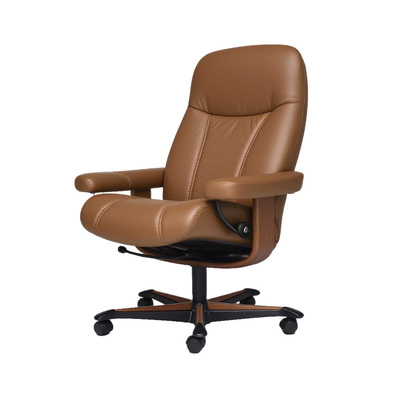 思特莱斯领事挪威进口真皮办公椅