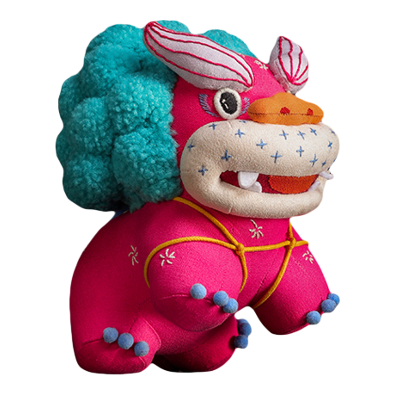 上美影王的手创中国奇谭2之大贵人玩偶公仔娃娃醒狮手工布艺礼物
