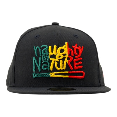 NEWERA X NAUGHTY BY NATURE美国说唱组合联名5950平沿棒球帽黑色