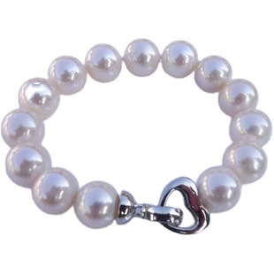 超大正圆淡水珍珠手链天然11-12mm强光珠宝手镯正品 时尚珠宝包邮