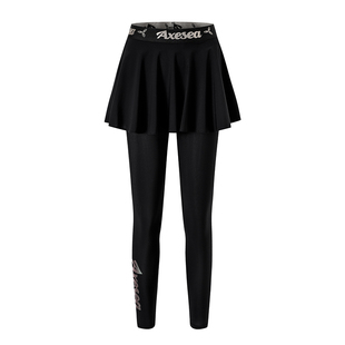 AXESEA 浮潜水母裤裙式女分体冲浪游泳长裤速干防晒假两件泳裤