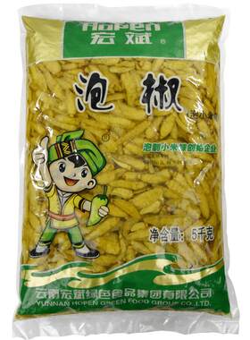 云南特产宏斌泡椒5kg泡凤爪剁椒