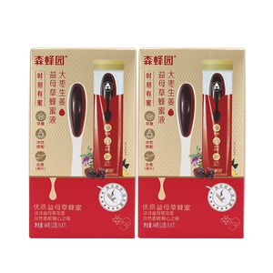 森蜂园大枣生姜益母草蜂蜜液7条*2盒蜂蜜勺子便携装大姨妈伴侣