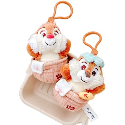 迪士尼奇奇蒂蒂春日樱花毛绒挂饰