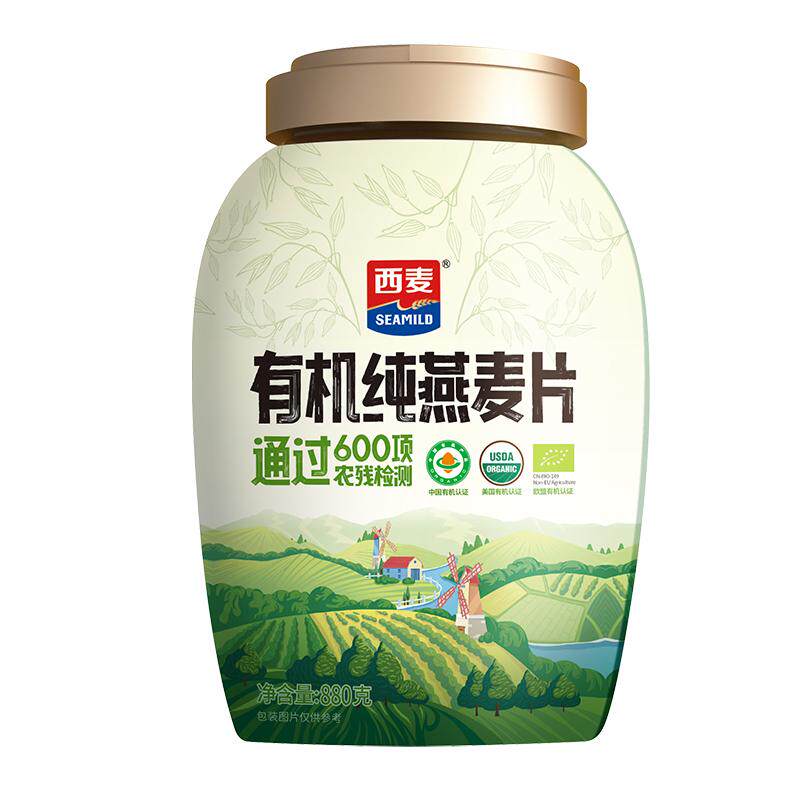 西麦有机纯燕麦片880g罐装原纯燕麦片