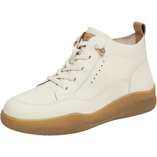 TATA他她休闲法式高帮鞋女鞋通勤牛皮短靴子冬季新款鞋子7D641DD4