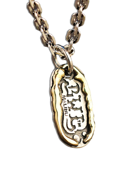 纯银复古BWL字母吊坠S925纯银