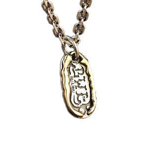 s925纯银嵌铜复古BWL字牌吊坠个性潮男挂件项链基础款银饰小吊坠