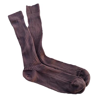 子赫文博高筒纯棉竖条纹绅士袜