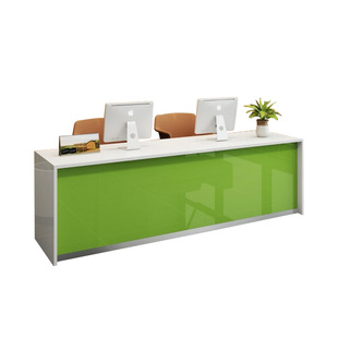 房产中介公司前台桌接待台图文店办公桌现代简约吧台柜台收银台