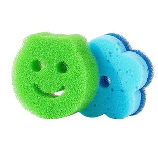 笑脸海绵擦魔力双面清洁擦仿丝瓜络厨房刷锅洗碗清洁工具不伤涂层