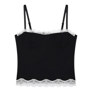 Sexy and slim stitching halter vest     性感修身拼接吊带背心