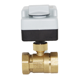 手自一体式电动球阀二通三通三线二控AC220V电动内螺纹丝扣球阀门