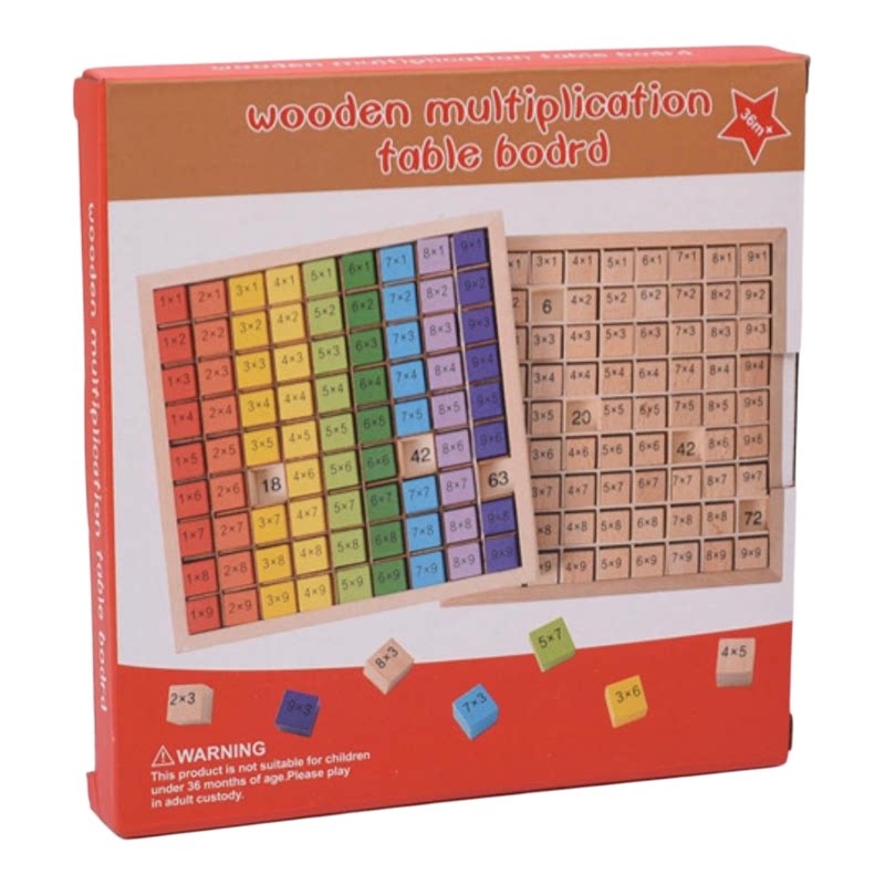数字积木制九九乘法口诀表算木