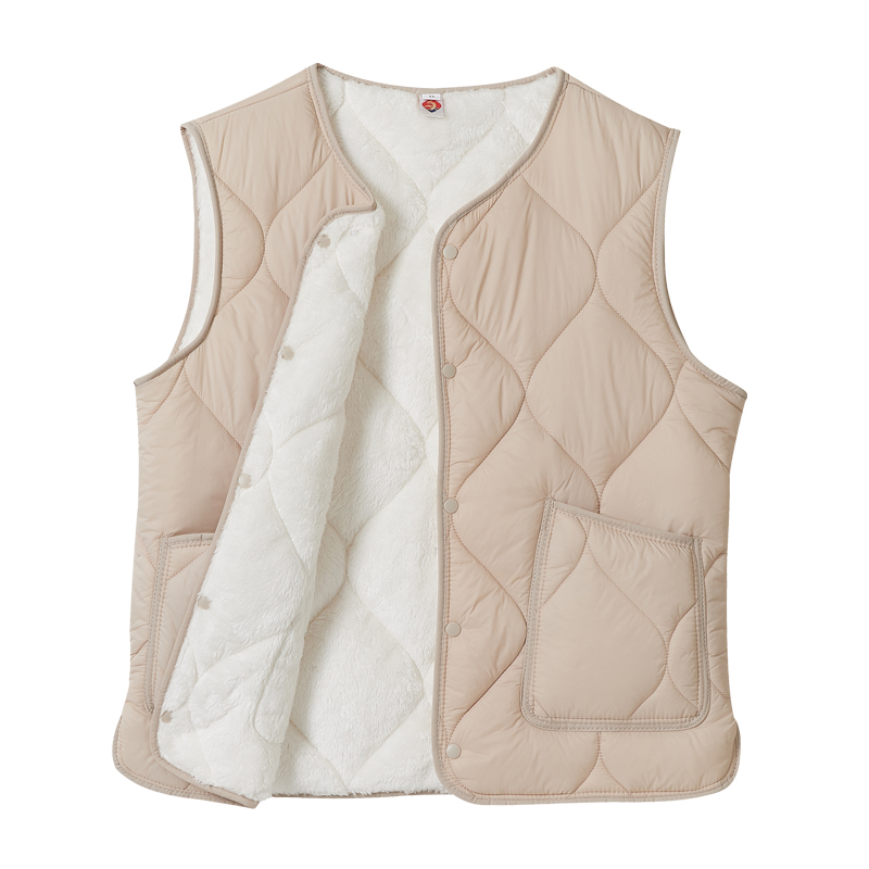 秋冬轻薄羽绒棉马甲背心男女大码保暖中年羊恙绒马夹坎肩加绒加厚