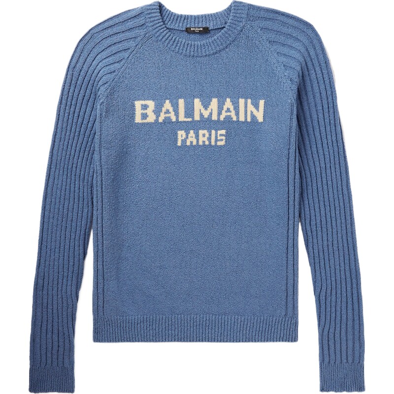 【618狂欢】BALMAIN 秋冬男提花棉质混纺毛衣-VMM
