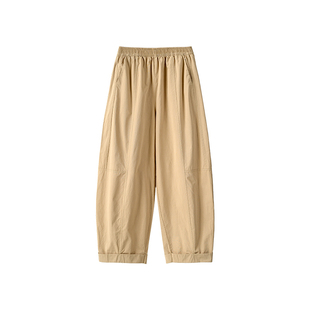 SEAWHEN海维恩春夏宽松气球裤女酵素水洗松紧腰日系纯棉休闲裤