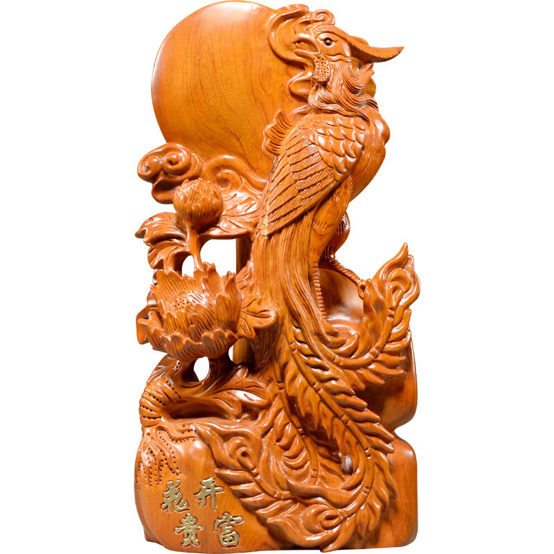 刺史花开富贵风水客厅红木工艺品