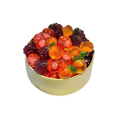 网红爆款3d剥皮软糖68%水果汁葡萄芒果橡皮糖QQ糖果零食混合好吃