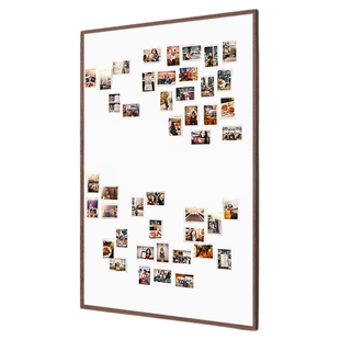齐富实木框磁吸白板墙定制软木板照片墙多功能挂式珐琅磁性黑板家用教学儿童无尘涂鸦画板磁力留言展示板可擦