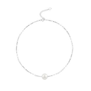 碎银几两珍珠项链女轻奢百搭碎银子锁骨链2024爆款百搭高级感颈链