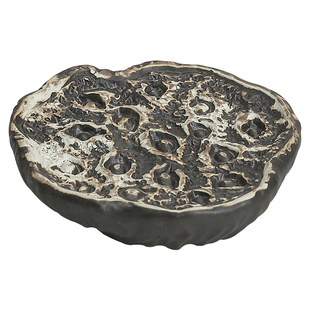 蕴华堂侘寂风盖置黑陶粉引手工家用茶壶盖托中式复古茶具搁置配件