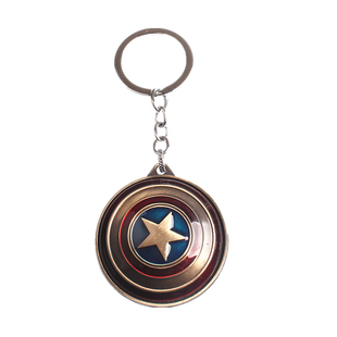 复仇者联盟4周边钥匙扣挂件 钢侠雷神之锤手套大刀金属盾牌