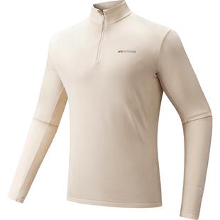 安踏户外加绒长袖t恤男冬季半拉链加厚内搭运动服上衣152546406N