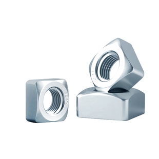 美制2级镀锌方型螺母四方螺母英制蓝白锌螺帽1/4 5/16 3/8 1/2