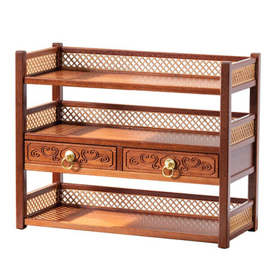 实木博古架多层茶杯架收纳架