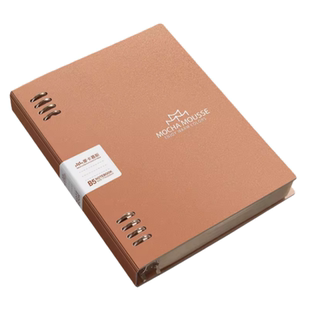 b5活页本a4活页本可拆卸摩卡慕斯颜色2026年不硌手可拆卸环扣线圈笔记本高颜值简约活页夹日记本a5办公记事本