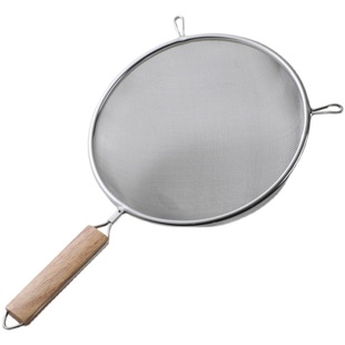 双耳家用面粉筛子手持不锈钢过滤塞子烘焙厨房工具筛网罗面过筛器