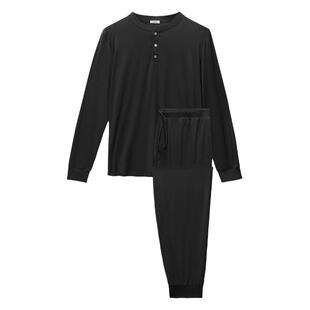 Eberjey美国莫代尔圆领睡衣男舒适柔软棉春季长袖家居服套装新款