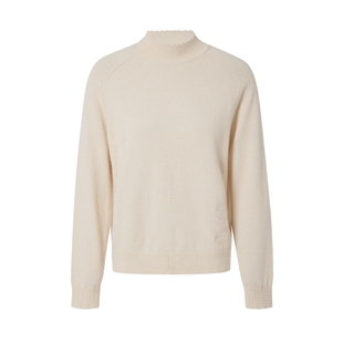 【绵羊毛x山羊绒】ELSEWHERE珂思立体提花羊绒衫女冬打底毛衣