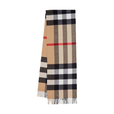格纹围巾BURBERRY/博柏利羊绒