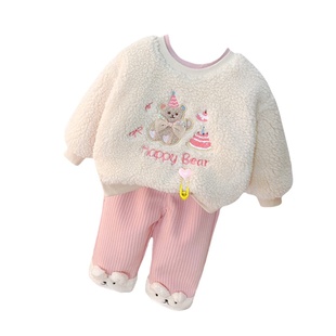 女童卫衣套装冬装2026新款婴儿洋气时髦衣服宝宝加绒厚两件套冬季