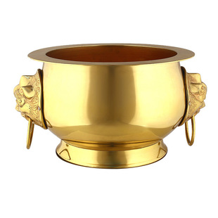 纯铜宣德香炉室内六壬双狮头狮耳炉古典敬神线香烧香火炉室外大气