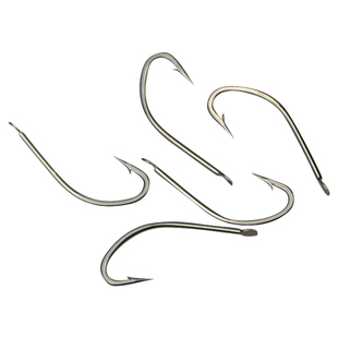 白狐有倒刺鱼钩散装正品有倒刺海钓长柄钩野钓鲫鱼鲤鱼钩不跑鱼钩