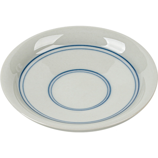 三点水冰台釉手绘蓝线茶杯垫陶瓷杯托杯碟防烫隔热垫茶托茶道配件