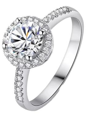 超仿真钻戒纯银女鸽子蛋